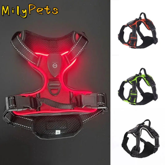 Light Up LED Dog Harness Adjustable - MyPetDollar.com