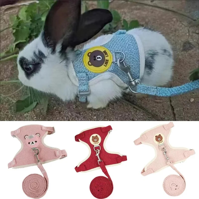 Cartoon Print Cat Rabbit Harness and Leash - MyPetDollar.com