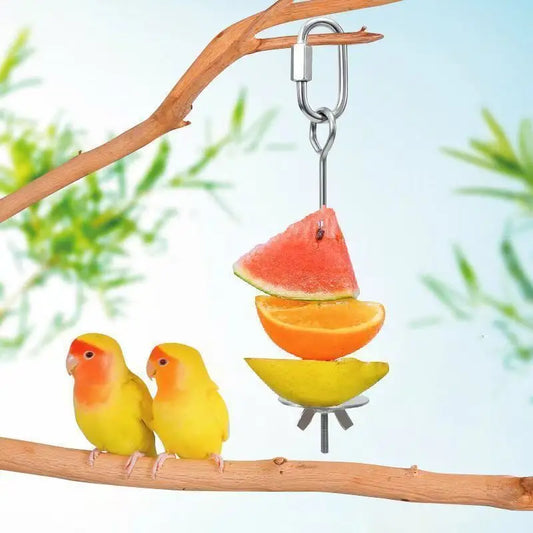 Bird Foraging Skewer Stainless Steel Fruit - MyPetDollar.com