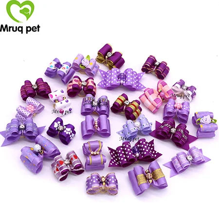 20pcs Pet Dog Cute Hair Bows with - MyPetDollar.com