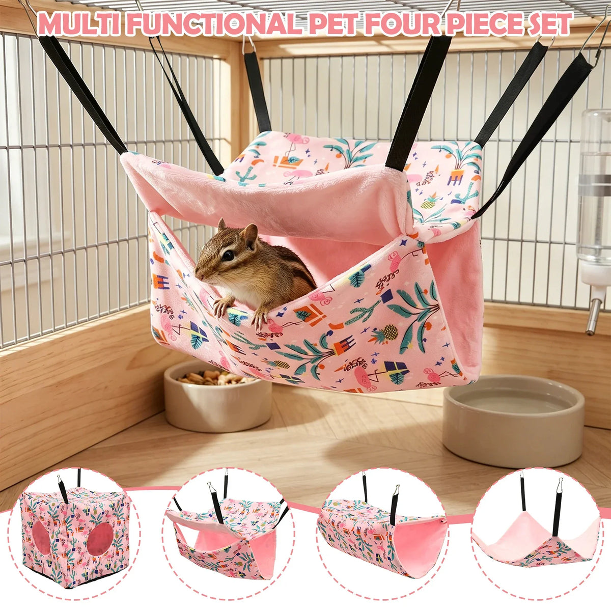 4Pcs Hamster Hammock Soft Cozy Rodent - MyPetDollar.com