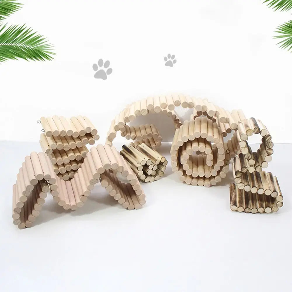 Bendable Hamster Climbing Ladder Wooden - MyPetDollar.com