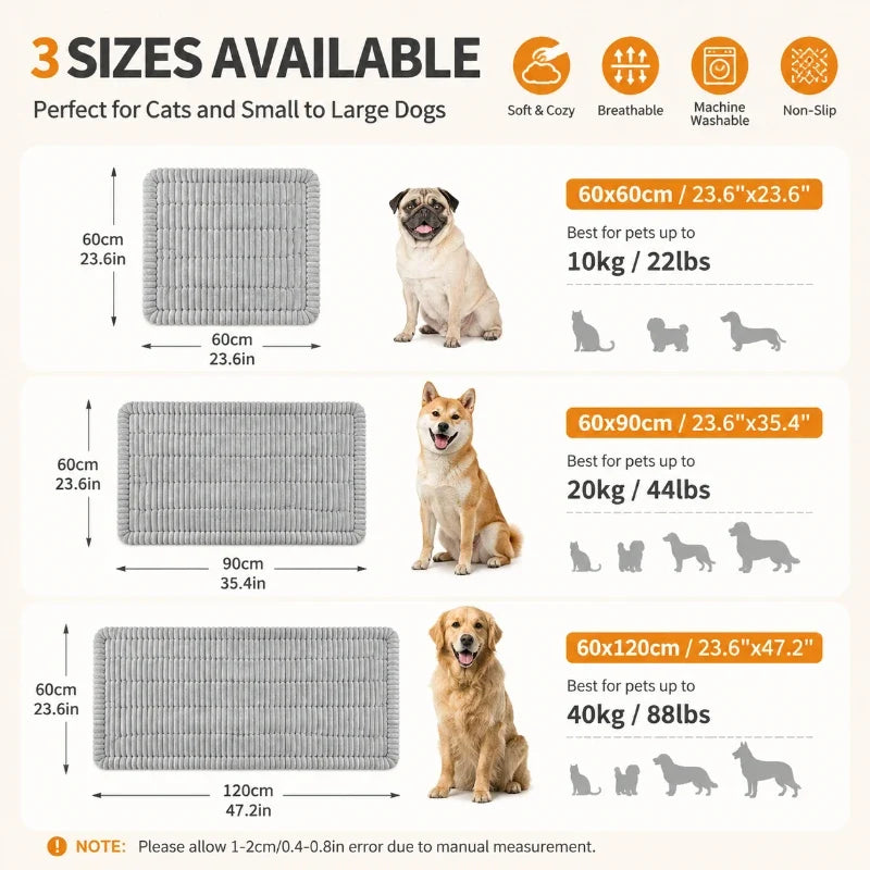 All-Season Soft Striped Plush Car Dog Bed - MyPetDollar.com