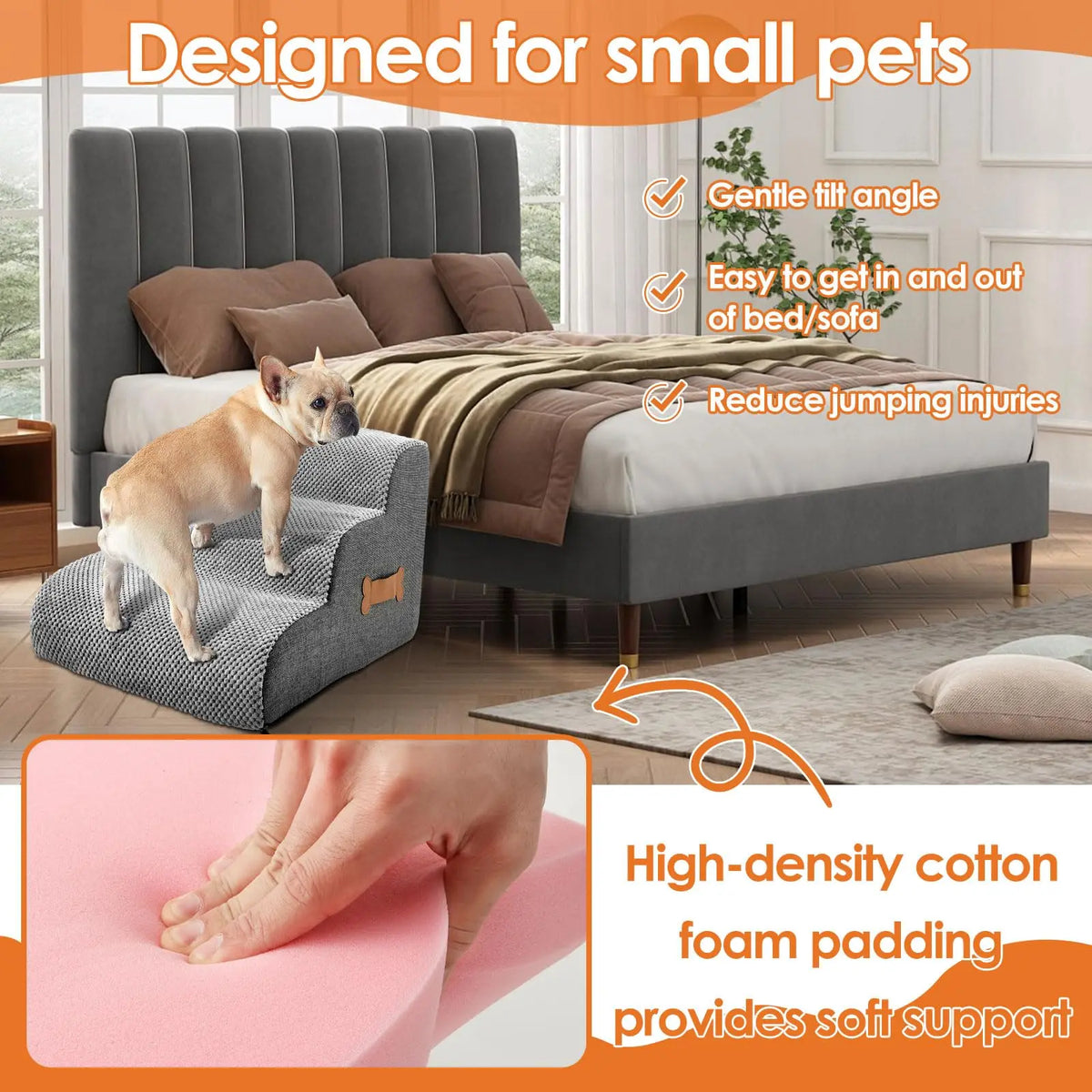 Ladder Dogs Pets Bone Handle Puppys Stairs - MyPetDollar.com