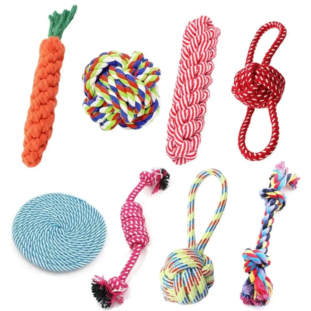 Durable Braided Cotton Rope Dog Chew Toys, - MyPetDollar.com