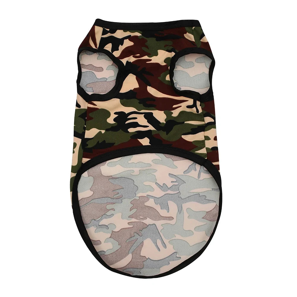 Dog Camouflage Print Vest, Pet Shirt Vest - MyPetDollar.com