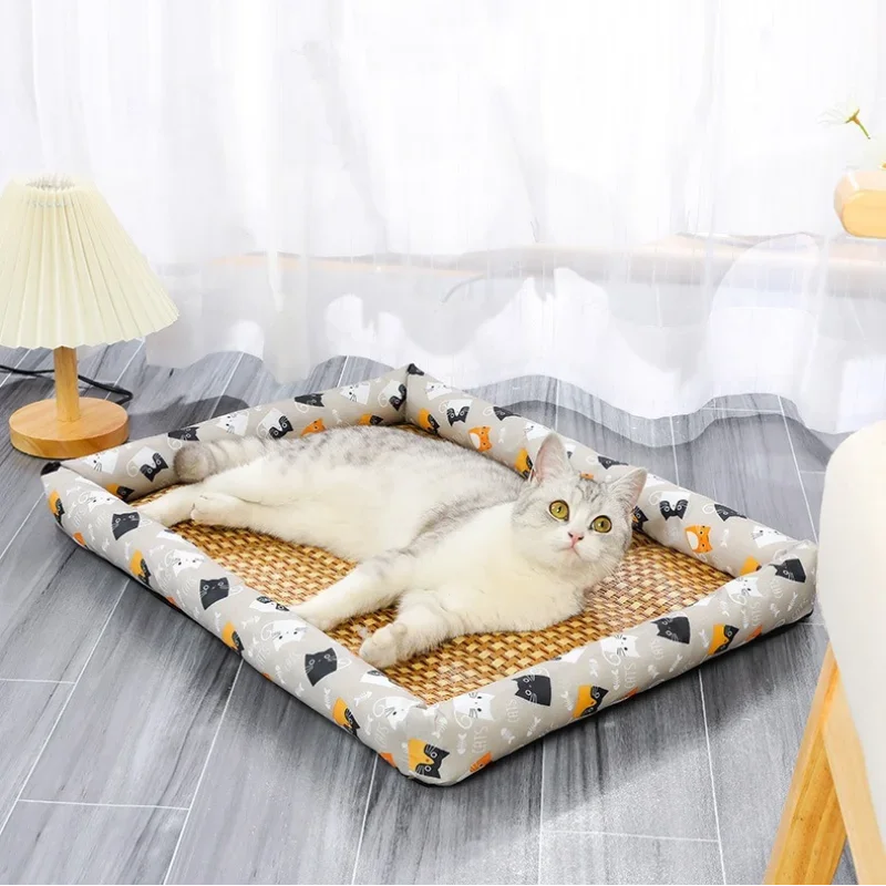 Summer Cooling Ice Nest Rattan Pet Bed Dog - MyPetDollar.com