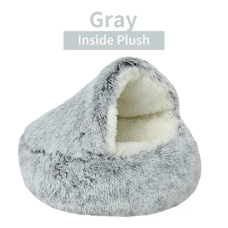 2 in 1 Winter Soft Plush Pet Bed with Cover - MyPetDollar.com
