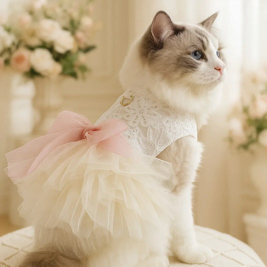 Various Pink Cat Princess Dress Puppy Bridal - MyPetDollar.com