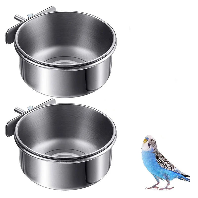 Bird Rabbit Pet Food Dish Hamster Stainless - MyPetDollar.com