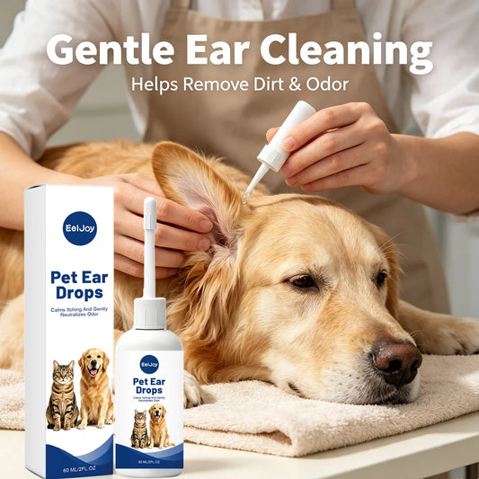 Pet Ear Cleaning Drops Removing Ear Wax Dirt - MyPetDollar.com