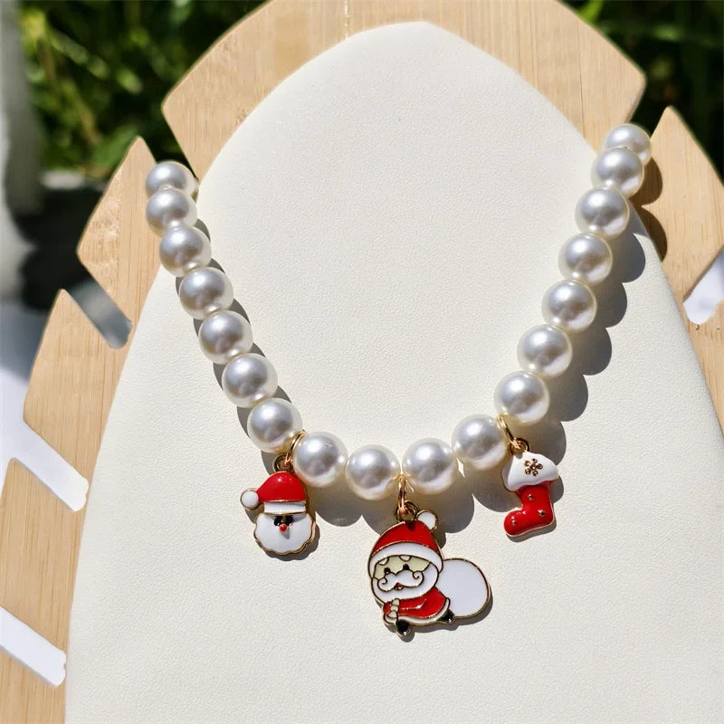 Fashion Adjustable Pearl Pet Collar with - MyPetDollar.com