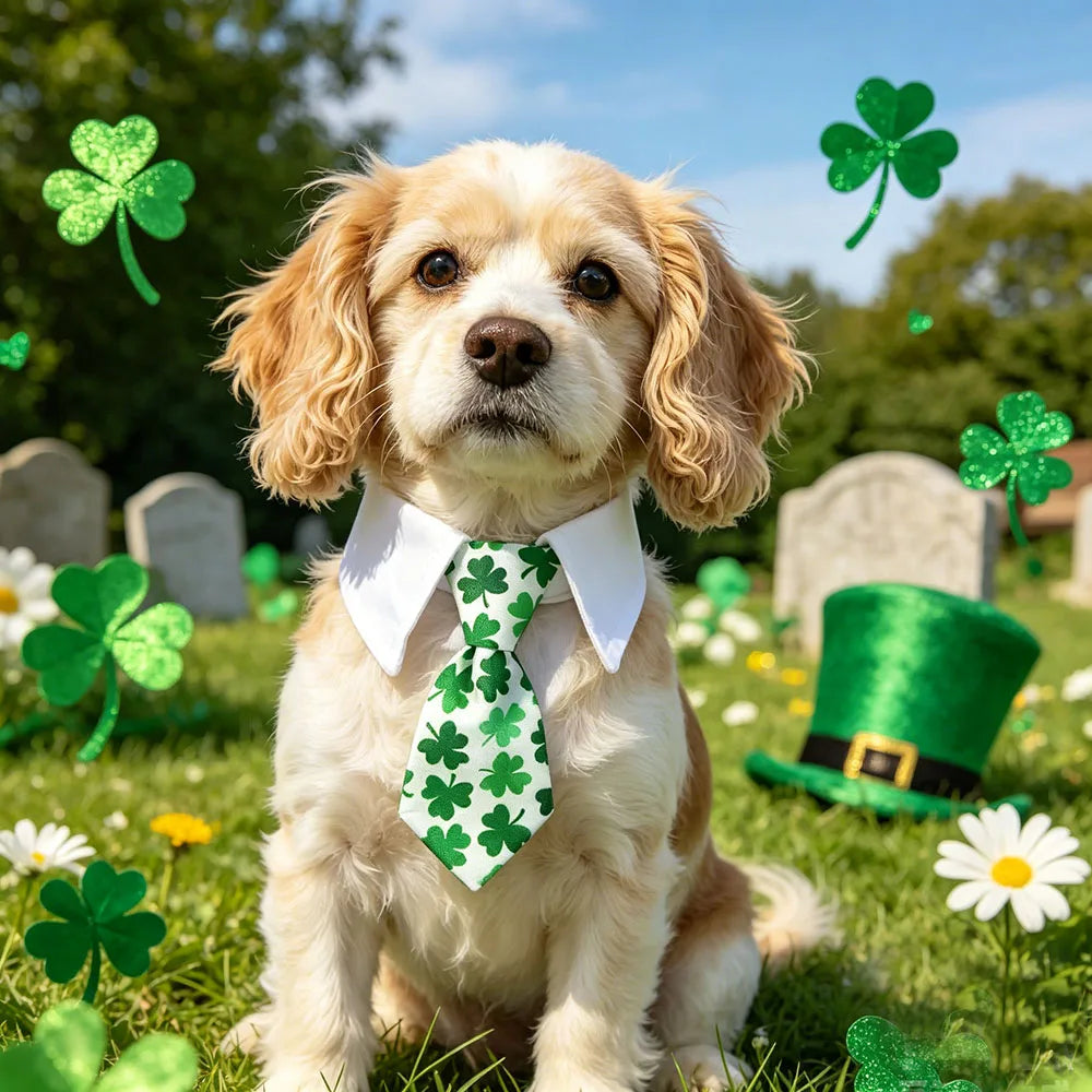 Cat Dog Tie with Collar Adjustable Puppy - MyPetDollar.com