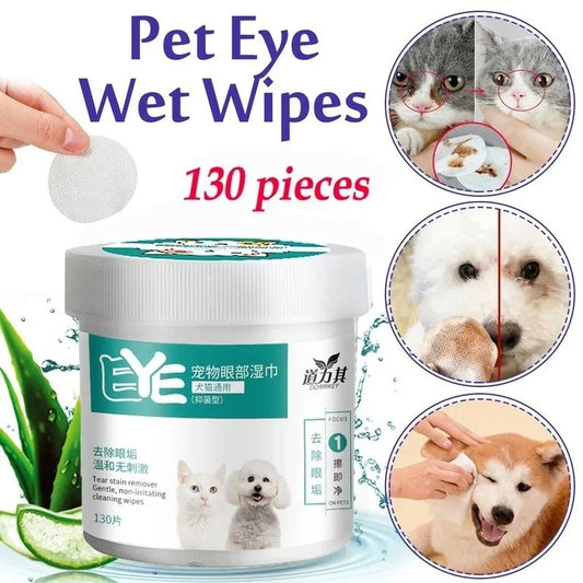 130Pcs/set Pet Eye Wipes Dog and Cat - MyPetDollar.com