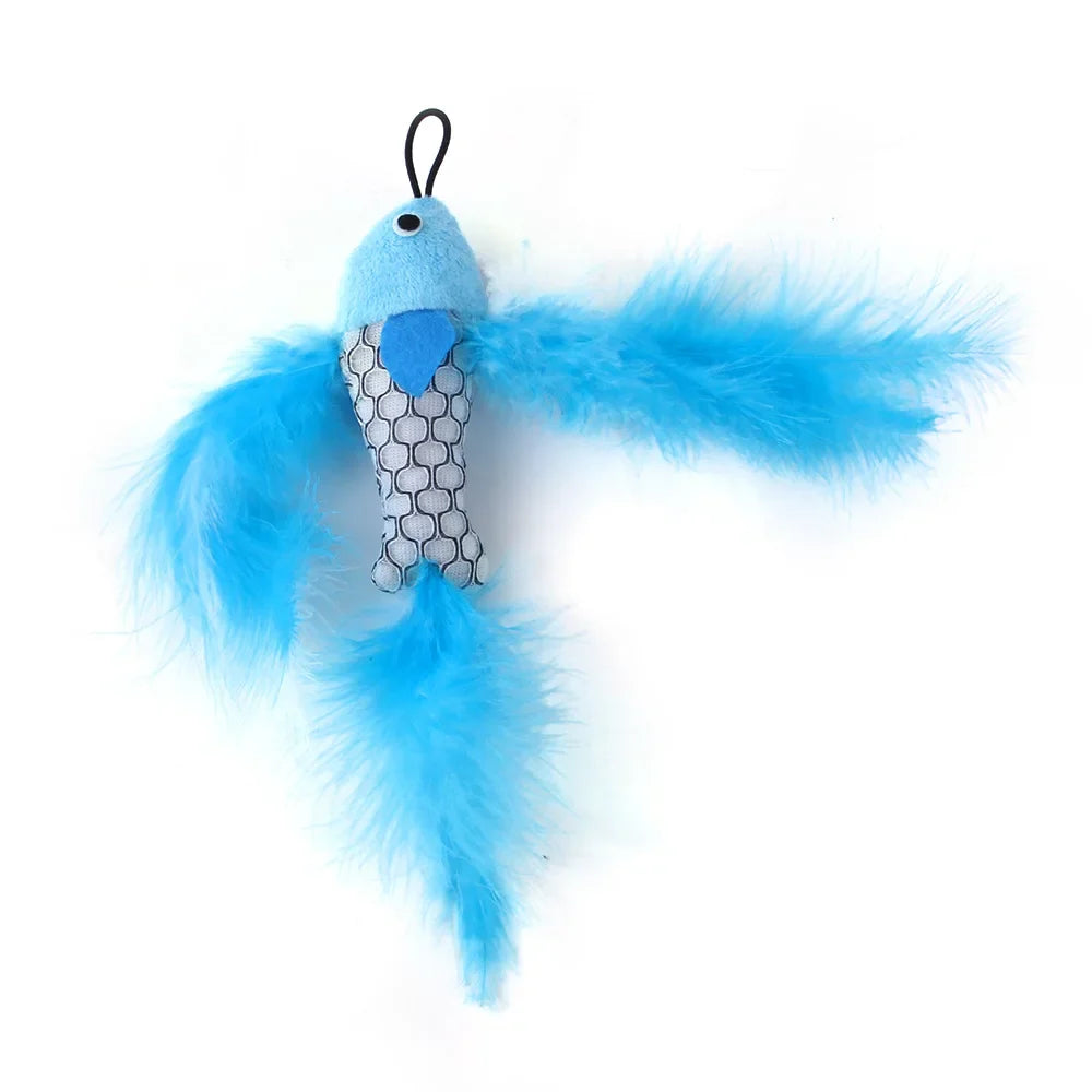 Cat Feather Toy Accessories False Mouse Worm - MyPetDollar.com
