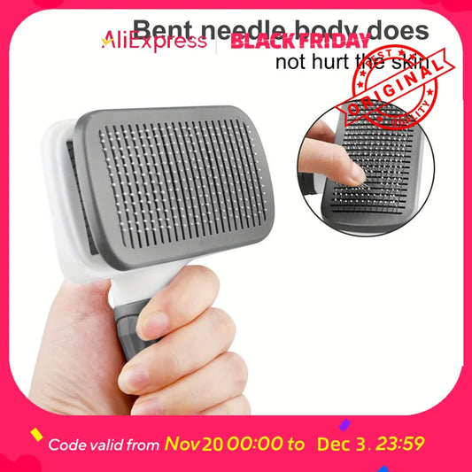 One-Button Pet Deshedding Brush - Detangles - MyPetDollar.com