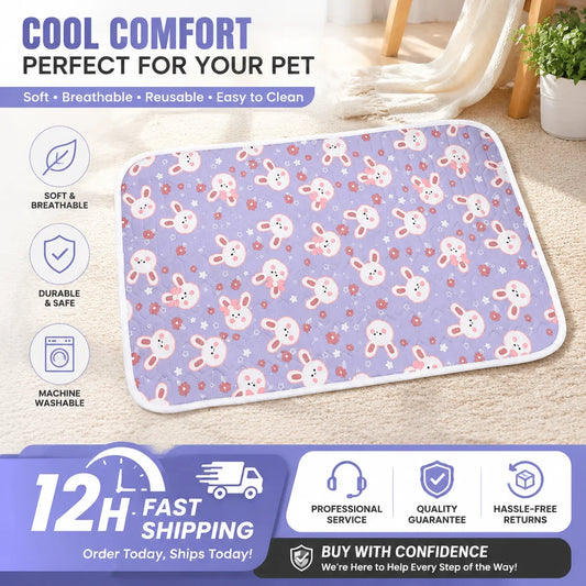 Cute Bunny Pet Cooling Mat Summer Dog Cat - MyPetDollar.com