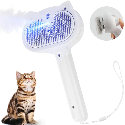 Upgraded Pet Steam Brush Spray Grooming Comb - MyPetDollar.com
