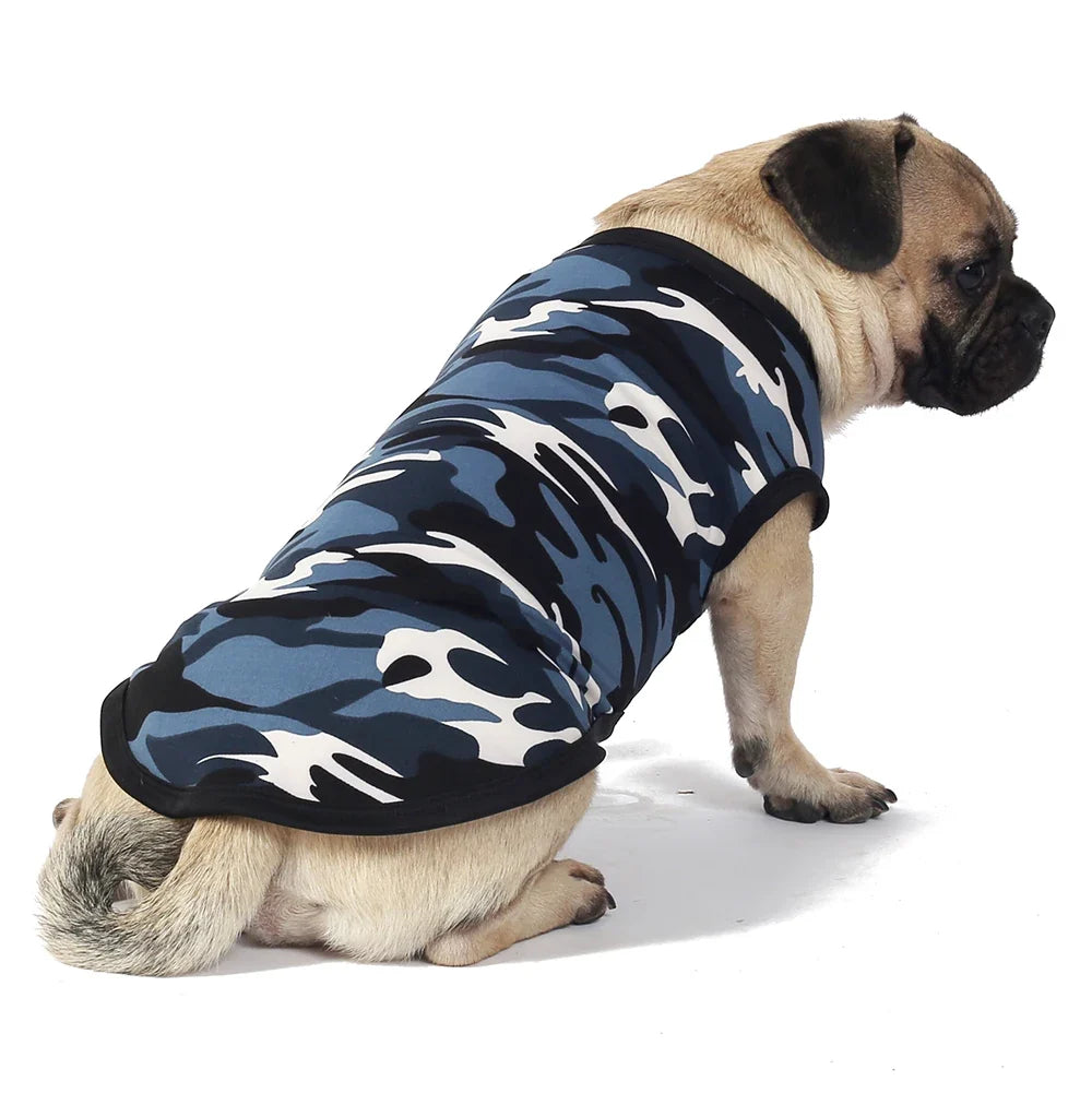 Dog Camouflage Print Vest, Pet Shirt Vest - MyPetDollar.com