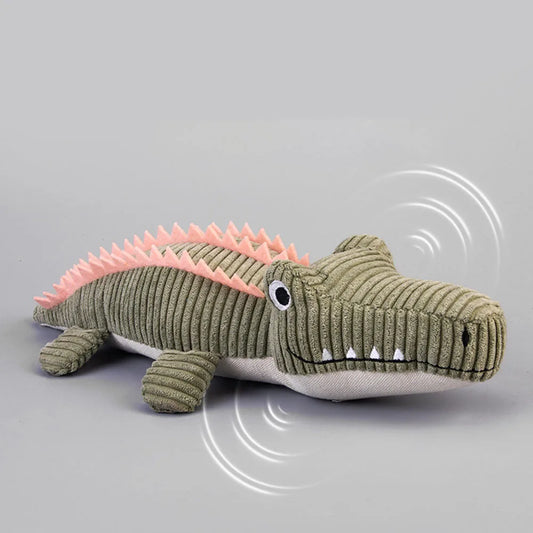 Realistic Crocodile Plush Dog Toy - Squeaky - MyPetDollar.com
