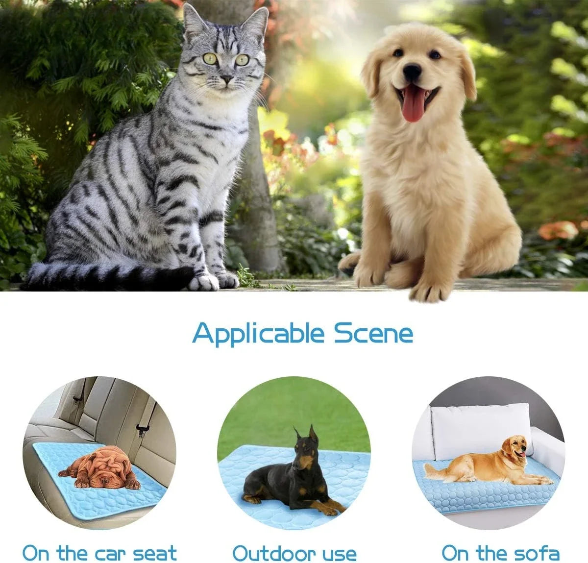Summer Dog Cooling Mat&Sleeping Pad Reusable - MyPetDollar.com