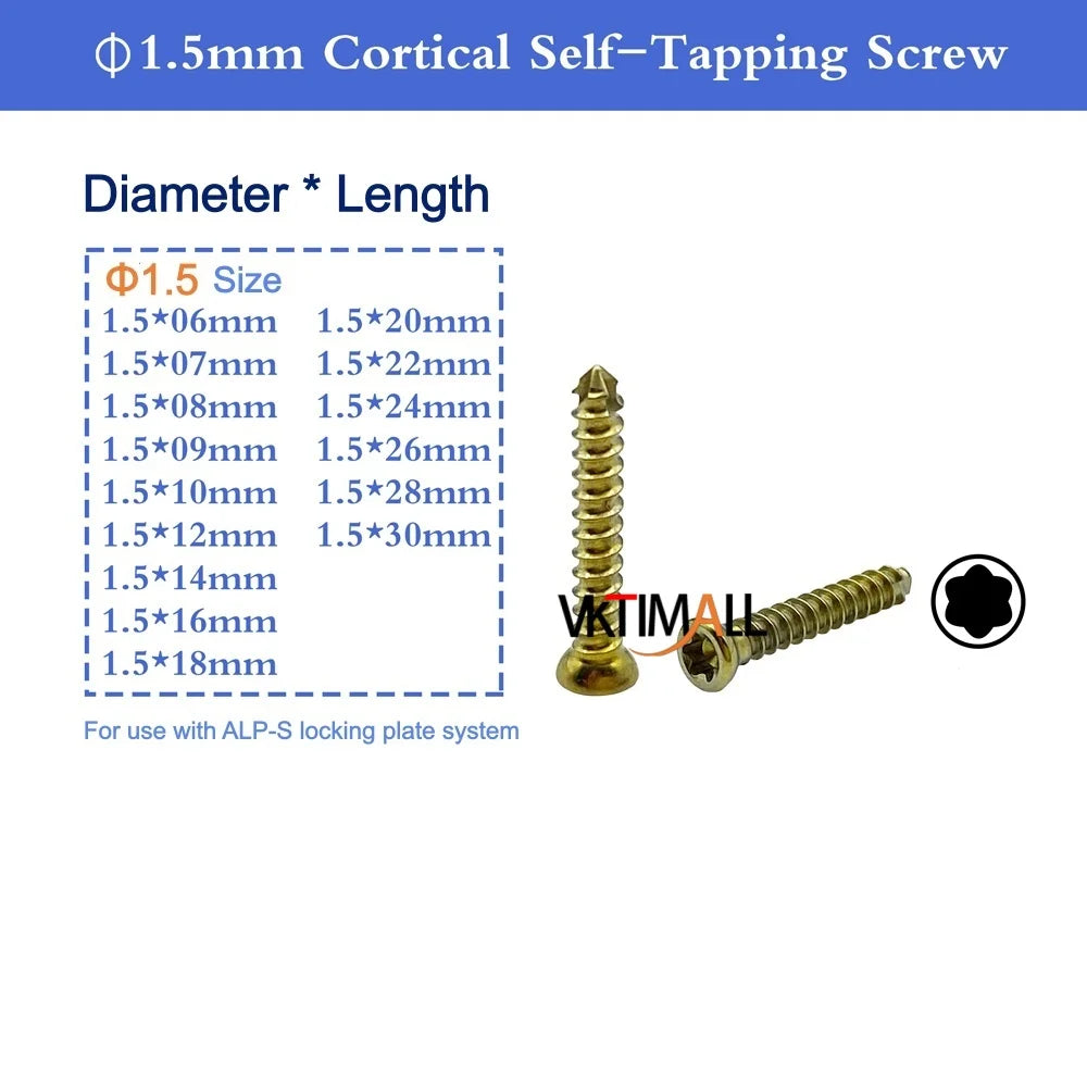 VKTIMALL Titanium cortical bone screw for - MyPetDollar.com