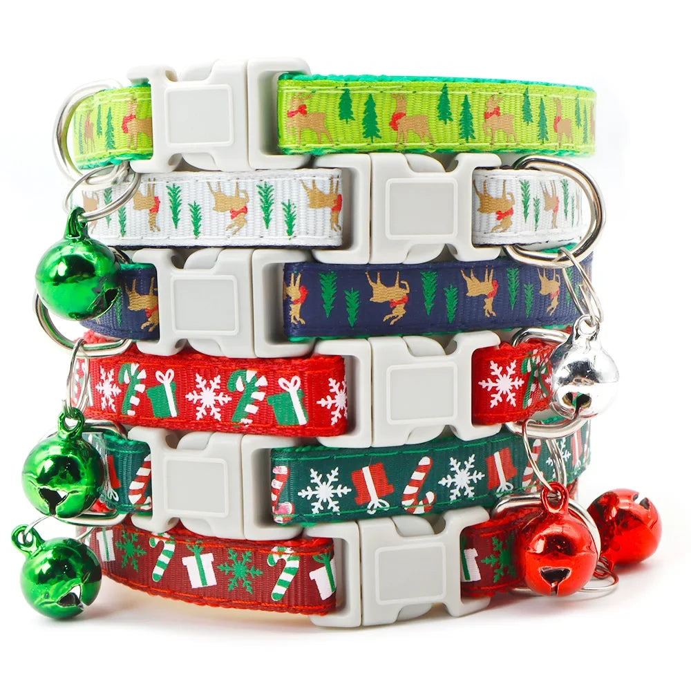 100Pcs Pet Christmas Collars Cats Dogs - MyPetDollar.com