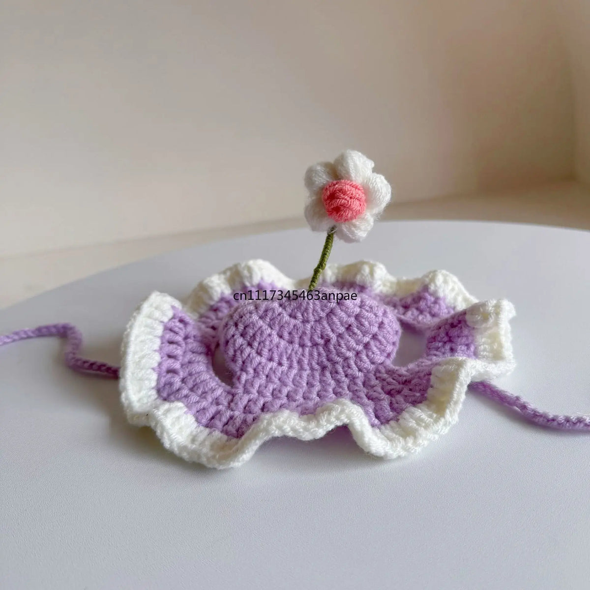 Flower Sprout Pet Hat, Knitted Pet Headwear - MyPetDollar.com