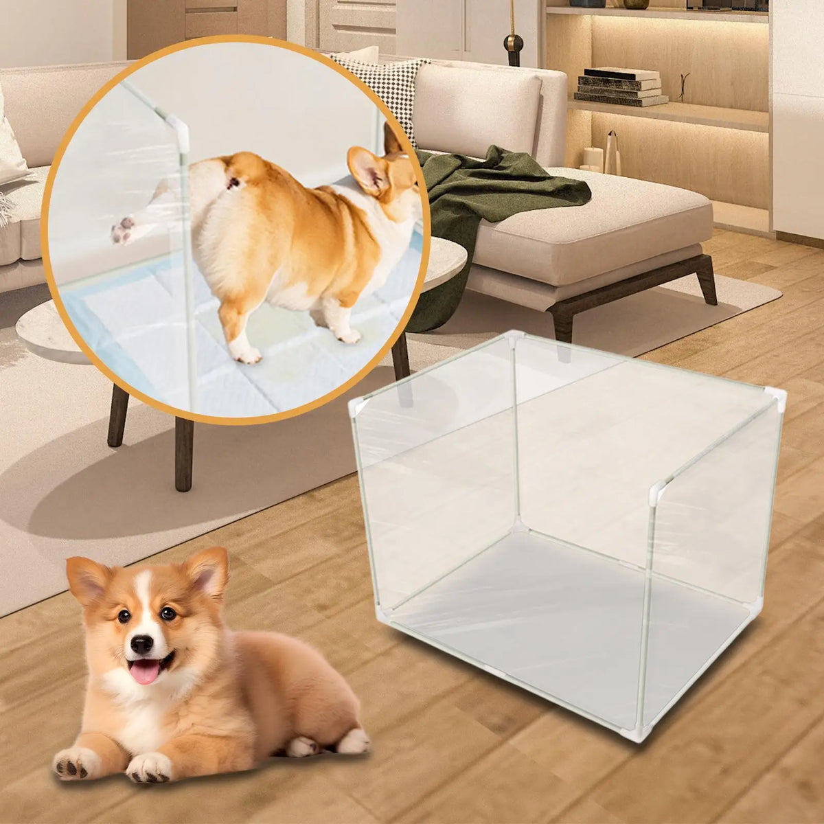 Dog Toilet with High Walls Durability PVC Easy – Dog Supplies