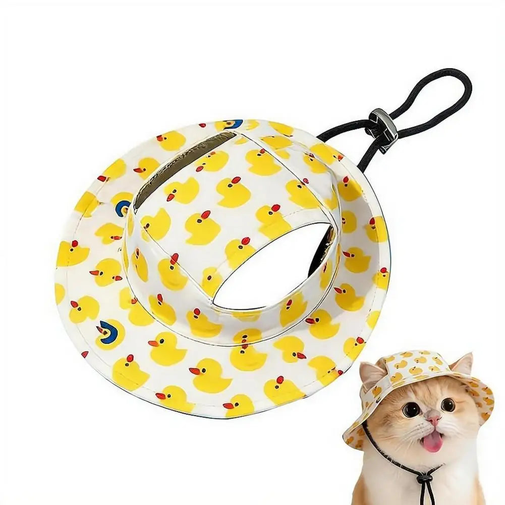 Cute Print Cat Hat for Small Medium Cats - MyPetDollar.com