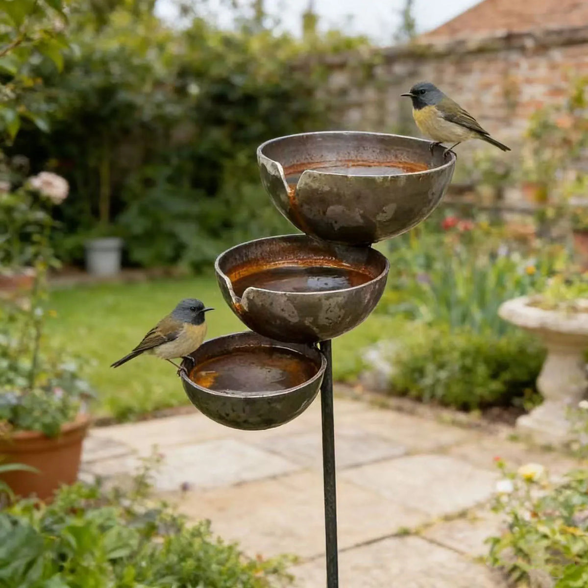 3-Layer Bee Water Station with Metal Stake - MyPetDollar.com