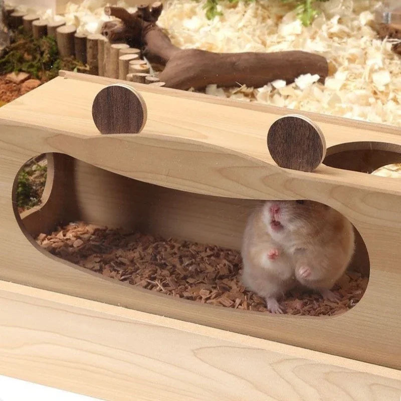 Wooden Hamster Tunnel Golden Hamster - MyPetDollar.com