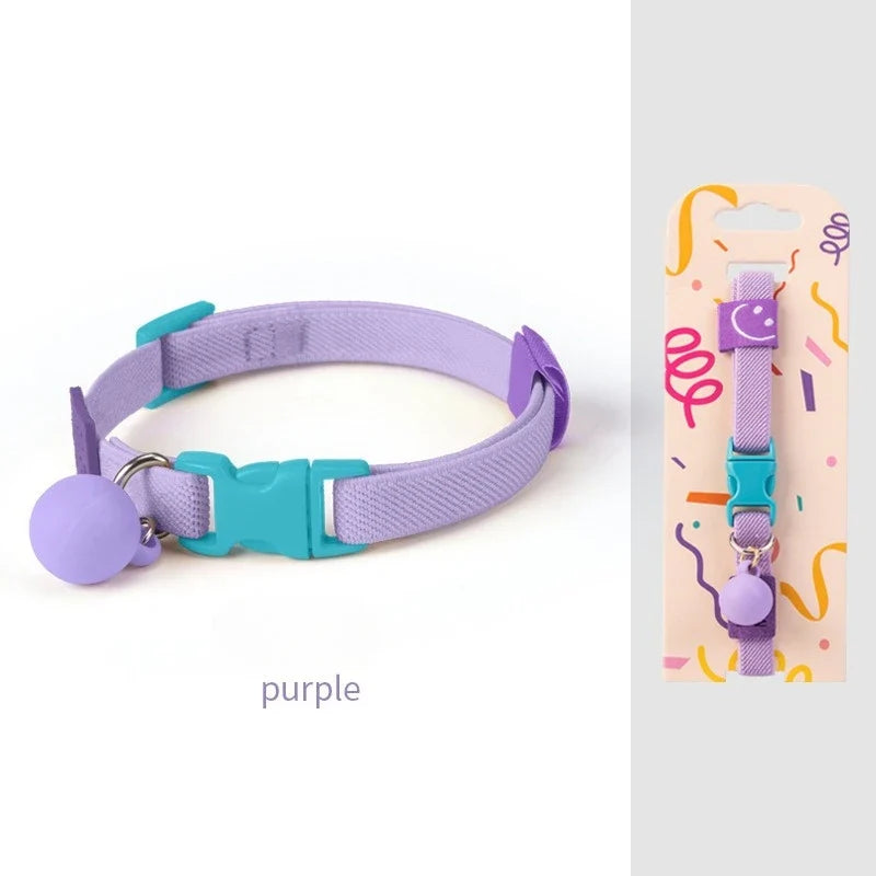 Adjustable 7 Colors High Elasticity Cats Bells Collars