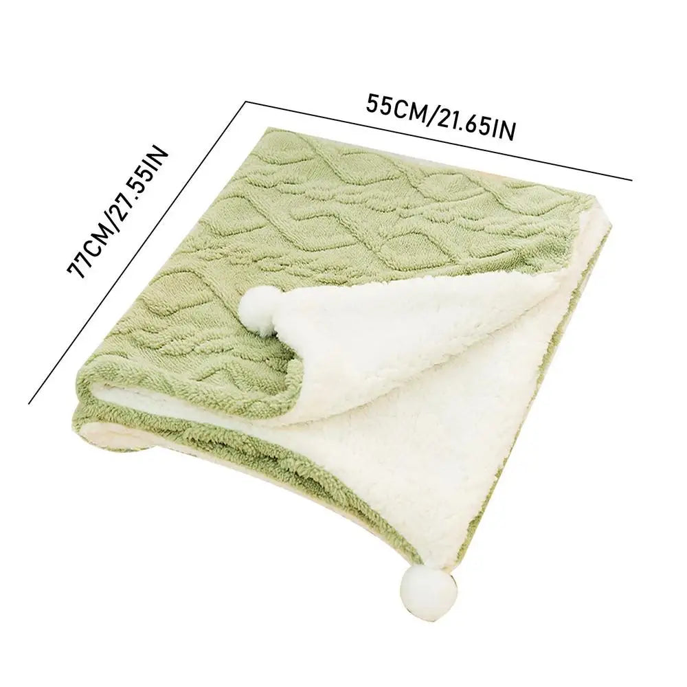 Warm Pet Blanket Dog Fluffy Towel Fleece Sleeping Cover