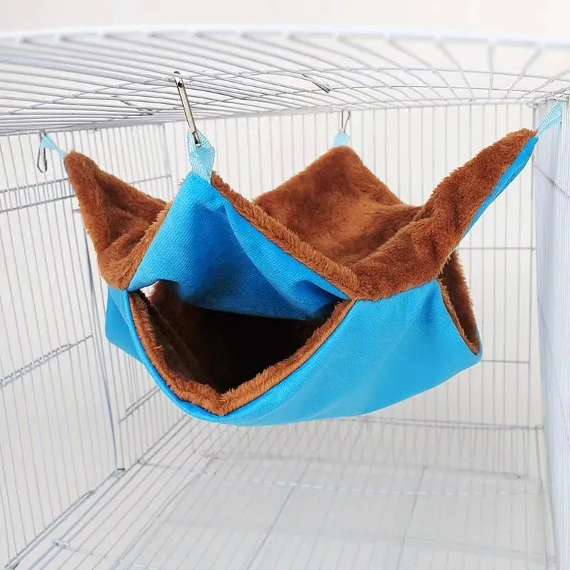 Solid Color Winter Pet Hanging Bed Double Layer Thick Plush – 3 Colors