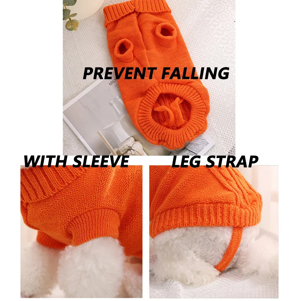 Winter Cat Dog Knit Sweater Soft Warm Puppy - MyPetDollar.com