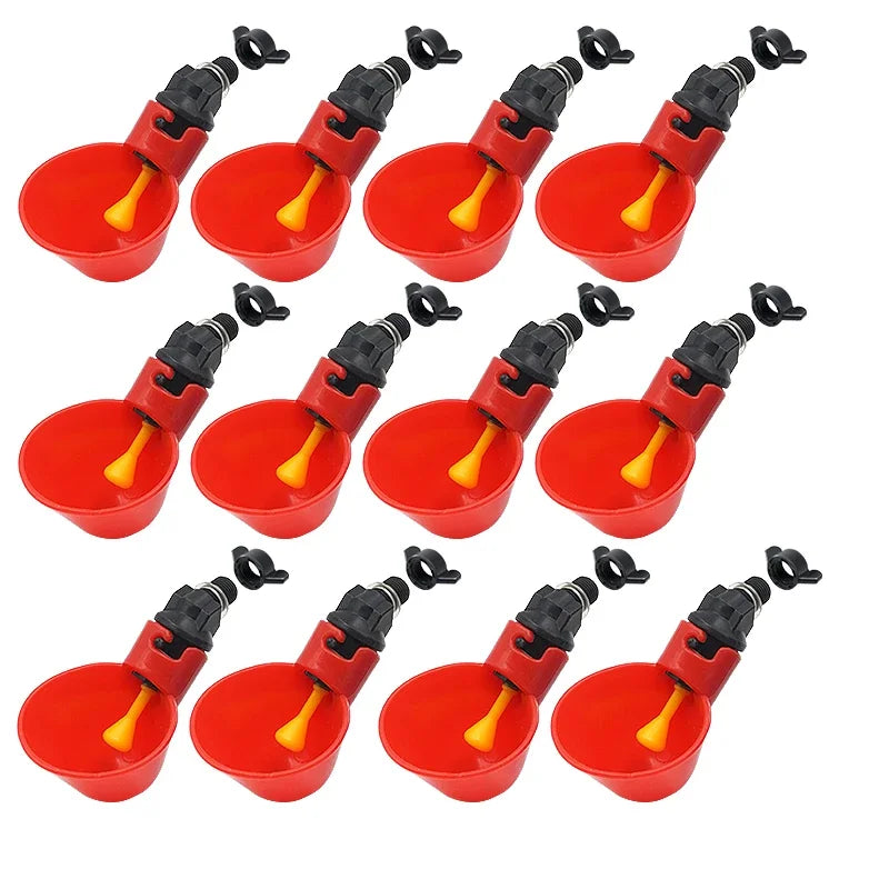 6- Chicken Quail Hanging Water Cups – 5 Colors