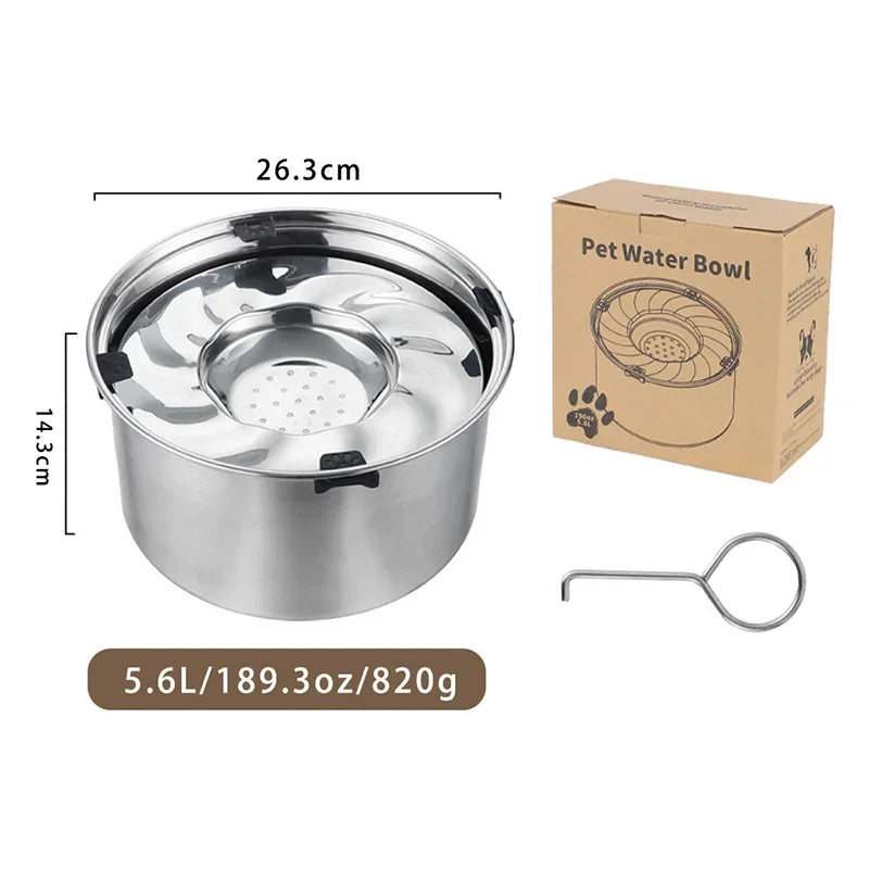 Stainless Steel Dog Floating Bowl No Spill Anti Splash Non – 3 Colors