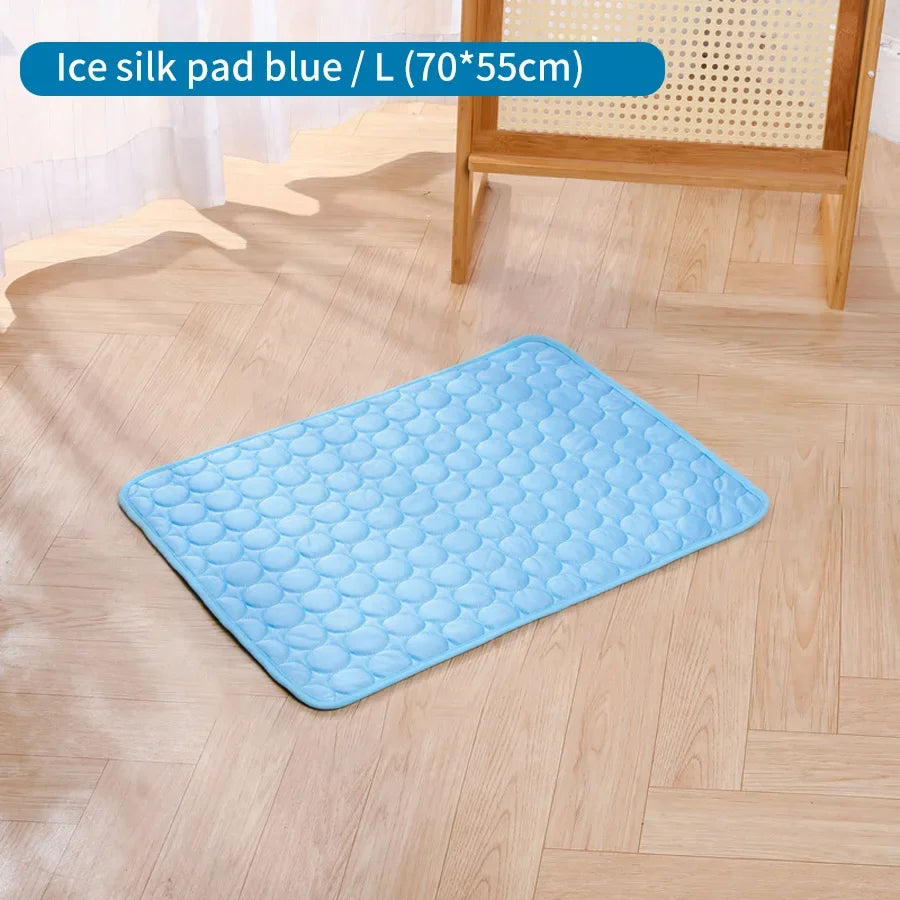 Summer Pet Cooling Pad Non-Toxic Ice Silk - MyPetDollar.com