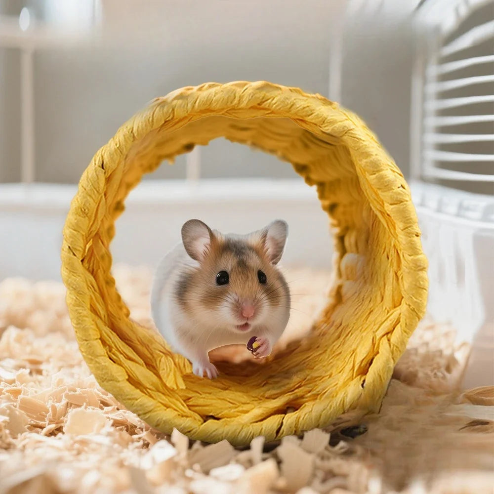 Hamster Handmade Grass Woven Tunnel Toy - MyPetDollar.com