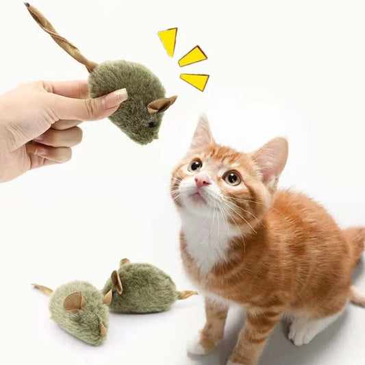 Cat Chew Plush Toy Squeaky Simulated Mouse - MyPetDollar.com