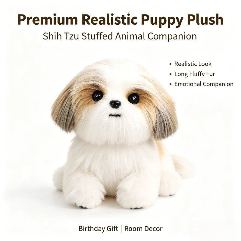 Lifelike Simulation Shih Tzu Stuffed Animal - MyPetDollar.com
