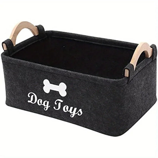 Felt Pet Toy Box, Dog Toy Box, Storage - MyPetDollar.com