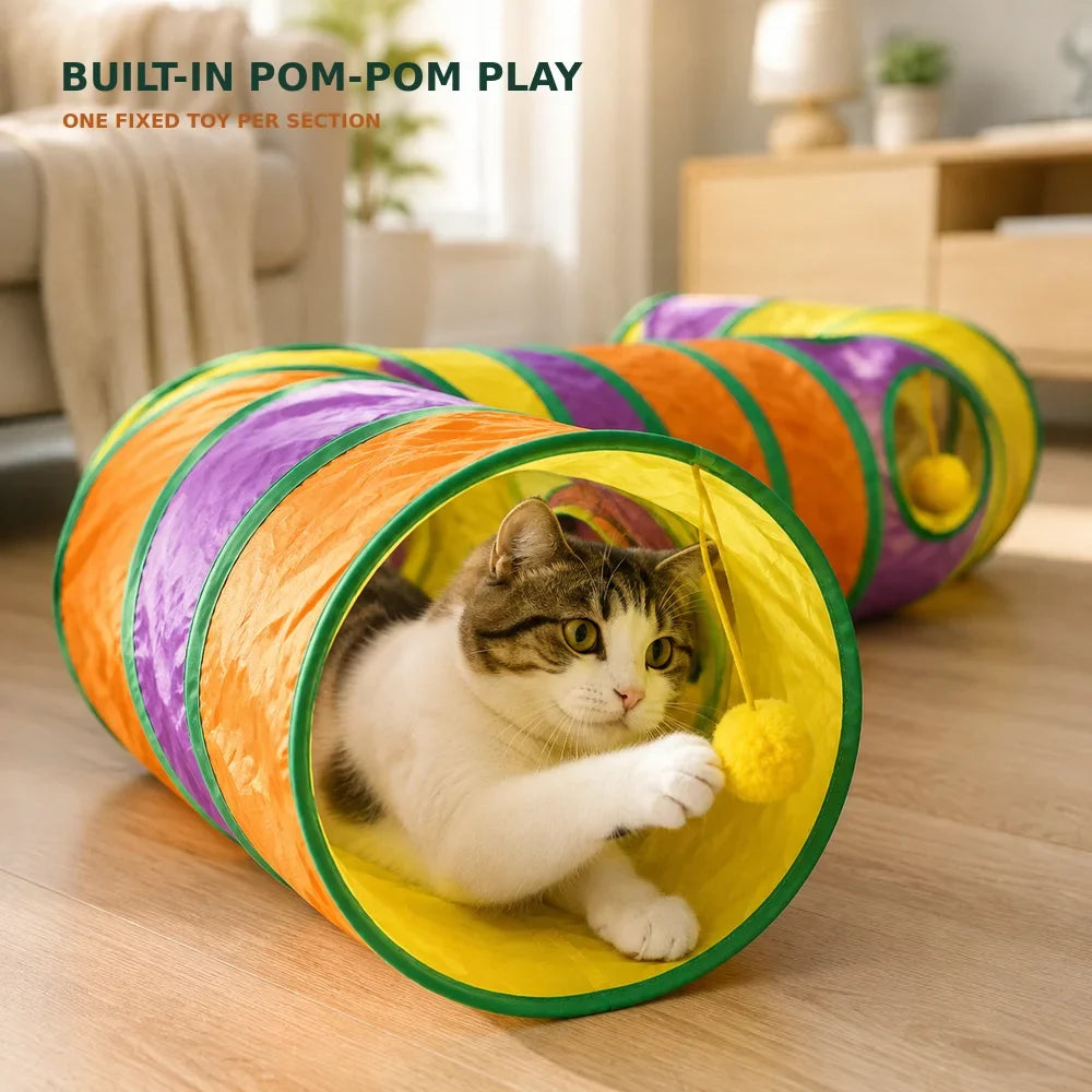 Extra Long Cat Tunnel Maze For Indoor Cats - MyPetDollar.com