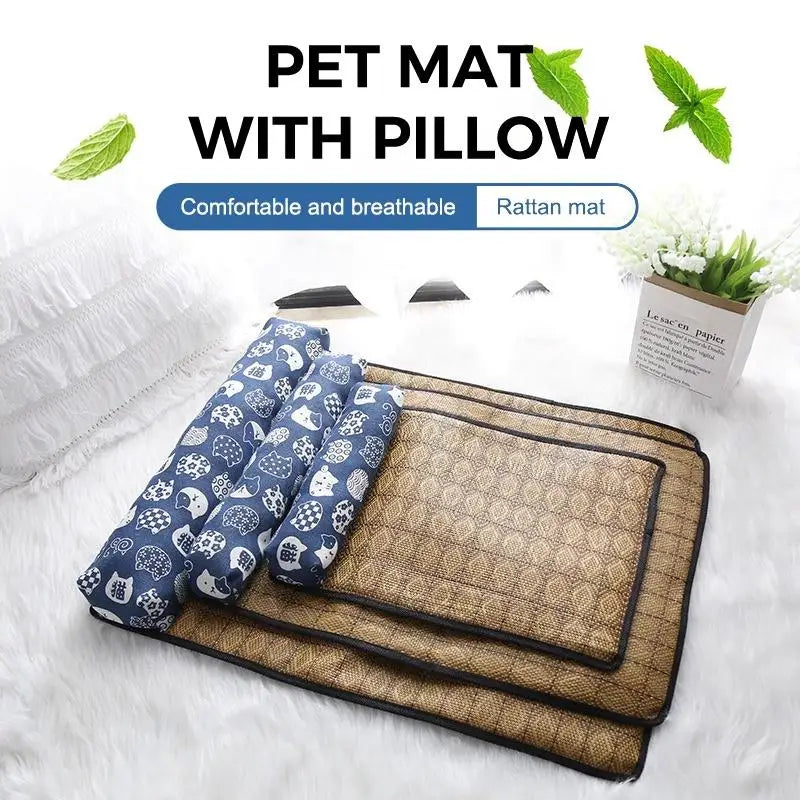 Dog Self Cooling Bed Mat Non-Toxic Ice Silk - MyPetDollar.com