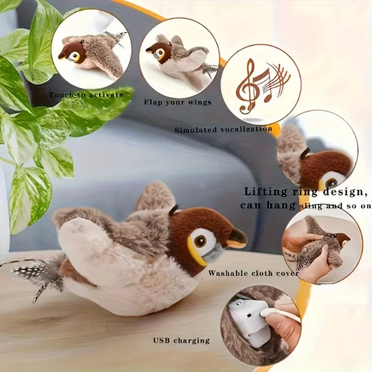 Interactive Pet Bird Toy Flapping Wings - MyPetDollar.com