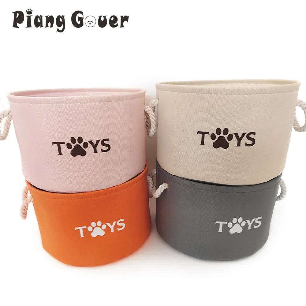 Round Dog Pet Toy Basket Cat Clothes Storage - MyPetDollar.com