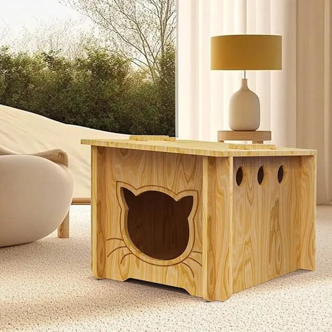 Solid Wood Cat Nest Doghouse Furniture - MyPetDollar.com