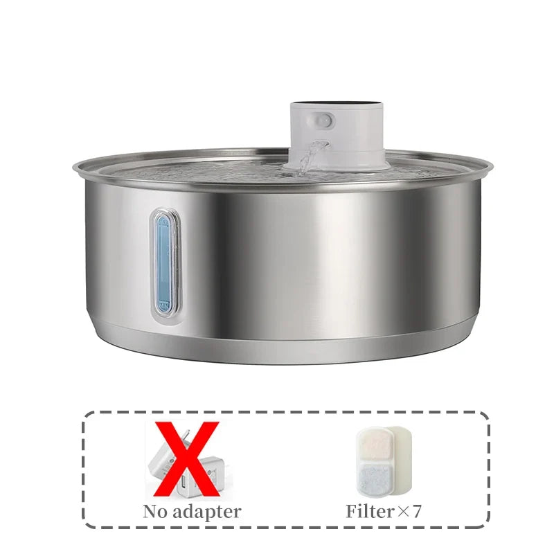 8l Dog Water Fountain Automatic Sensor Stainless Steel Cat – Dog Supplies