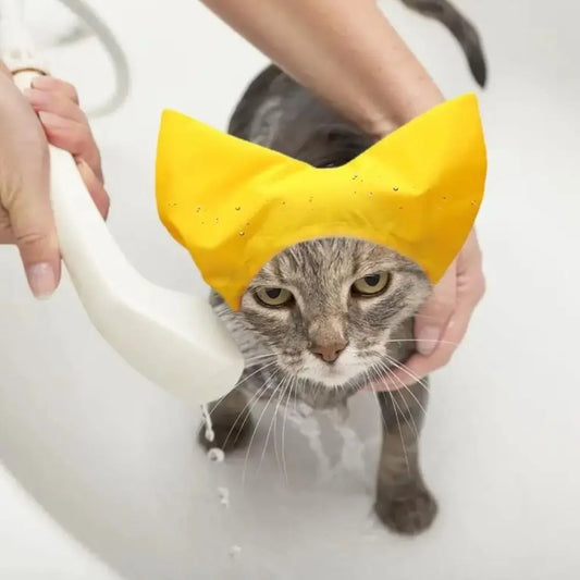Ear Protection Cat Shower Caps with Ear - MyPetDollar.com